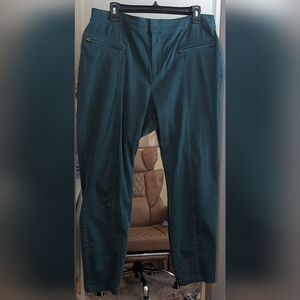LOFT Teal Zip-Pocket Slim Pants